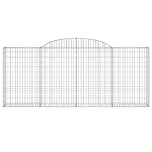 Cesti Gabbioni ad Arco 10 pz 300x30x120/140 cm Ferro Zincato 3146547