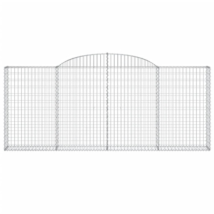 Cesti Gabbioni ad Arco 12 pz 300x30x120/140 cm Ferro Zincato 3146549