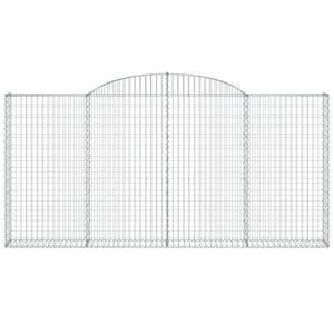 Cesti Gabbioni ad Arco 9 pz 300x30x140/160 cm Ferro Zincato 3146564