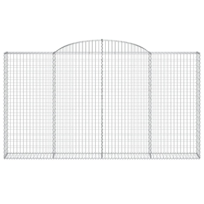 Cesti Gabbioni ad Arco 7 pz 300x30x160/180 cm Ferro Zincato 3146580