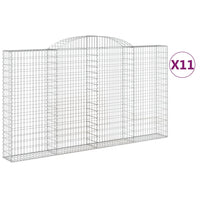 Cesti Gabbioni ad Arco 11 pz 300x30x160/180 cm Ferro Zincato 3146584
