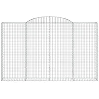 Cesti Gabbioni ad Arco 2 pz 300x30x180/200 cm Ferro Zincato 3146593