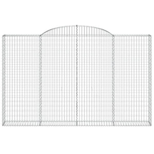 Cesti Gabbioni ad Arco 2 pz 300x30x180/200 cm Ferro Zincato 3146593