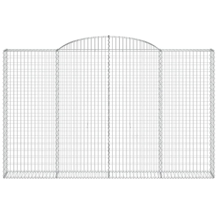 Cesti Gabbioni ad Arco 2 pz 300x30x180/200 cm Ferro Zincato 3146593