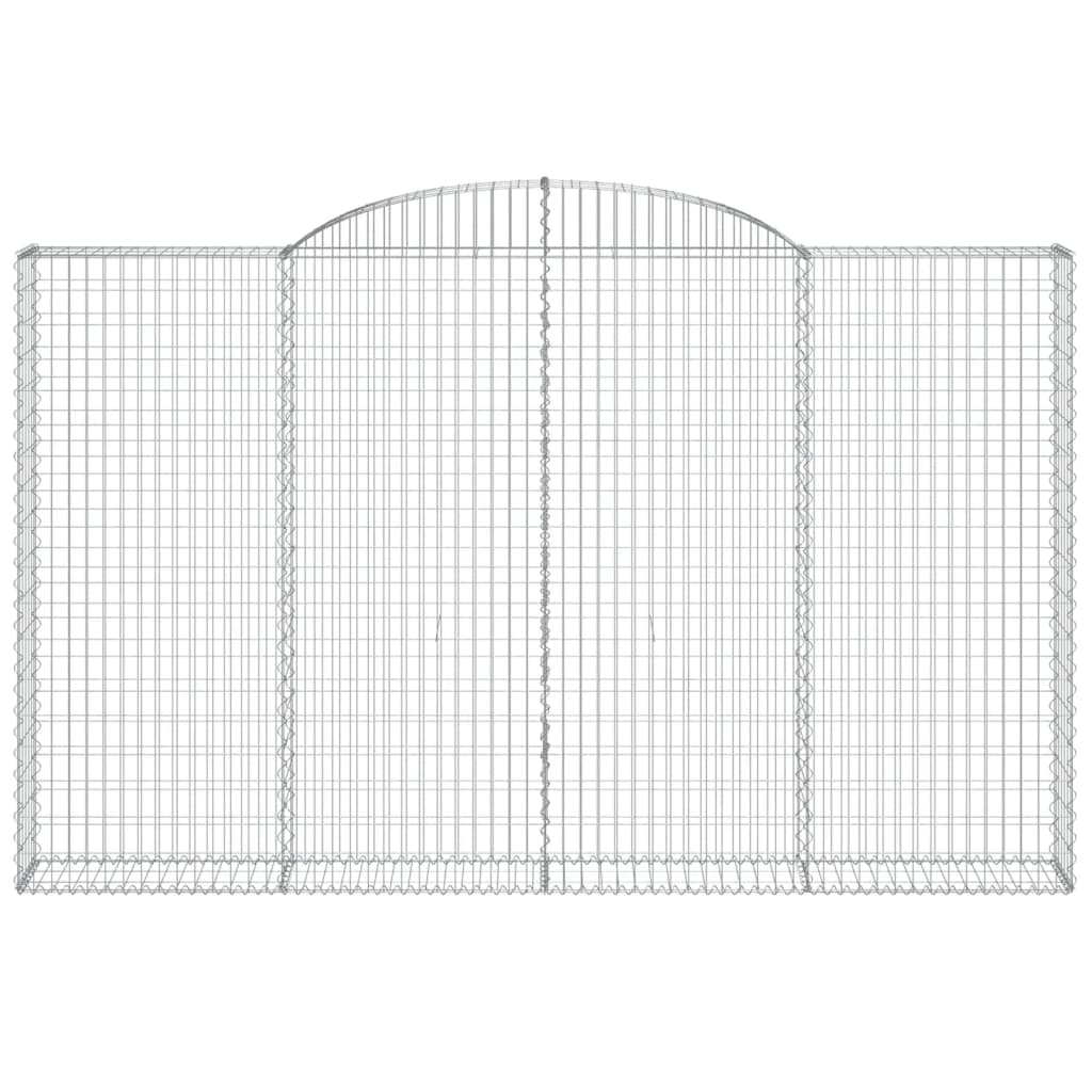 Cesti Gabbioni ad Arco 3 pz 300x30x180/200 cm Ferro Zincato 3146594