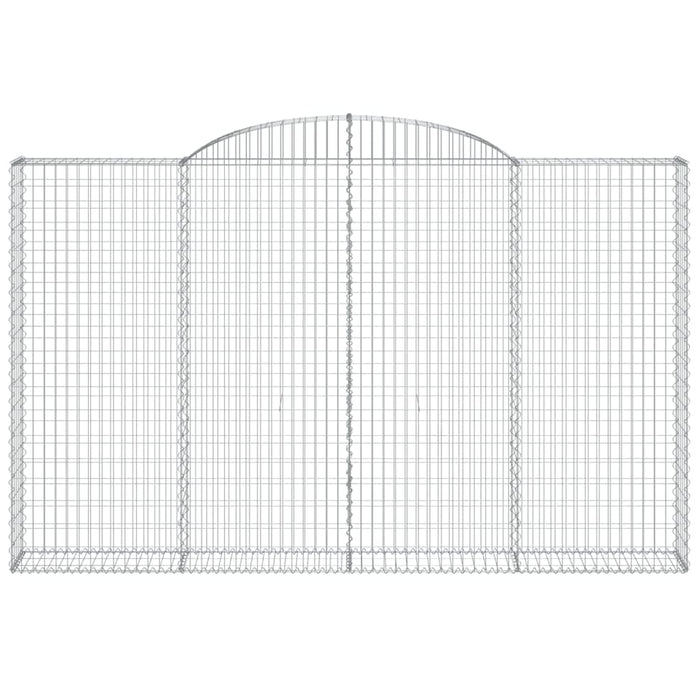 Cesti Gabbioni ad Arco 6 pz 300x30x180/200 cm Ferro Zincato 3146597