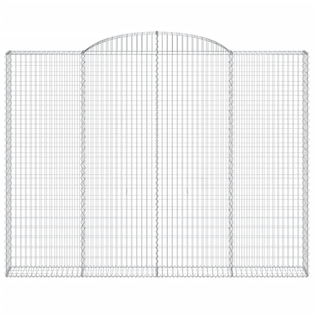 Cesti Gabbioni ad Arco 2 pz 300x30x220/240 cm Ferro Zincato 3146629