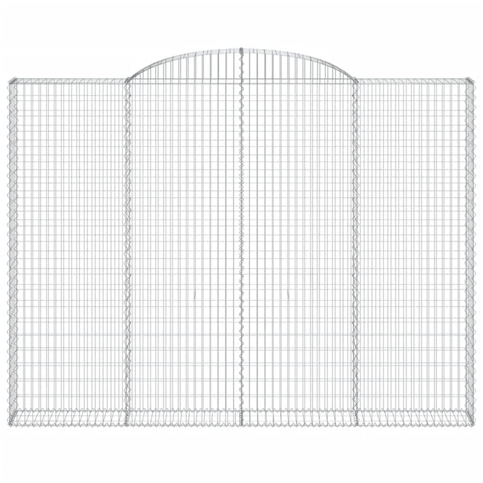 Cesti Gabbioni ad Arco 2 pz 300x30x220/240 cm Ferro Zincato 3146629