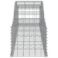 Gabbione cesti ad arco muro di contenimento gabbia recinzione 5 pz 300 x 50 x 40/60 cm ferro zincato Argento 02_0040918