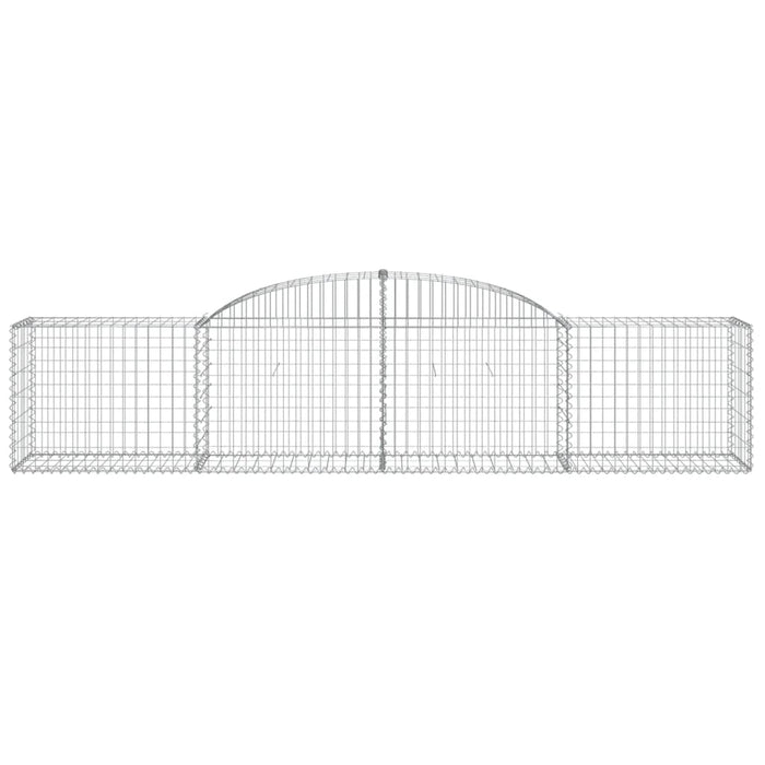 Cesti Gabbioni ad Arco 7 pz 300x50x60/80 cm Ferro Zincato 3146670