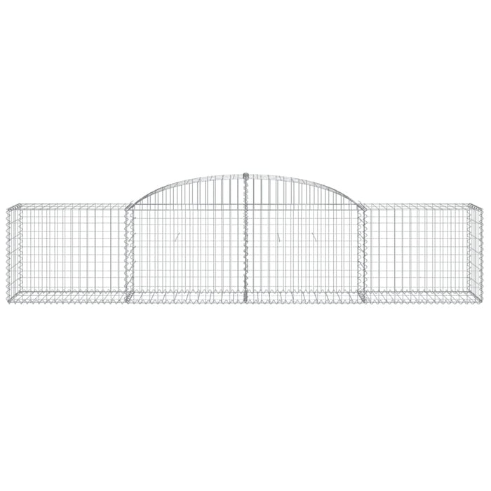 Cesti Gabbioni ad Arco 12 pz 300x50x60/80 cm Ferro Zincato