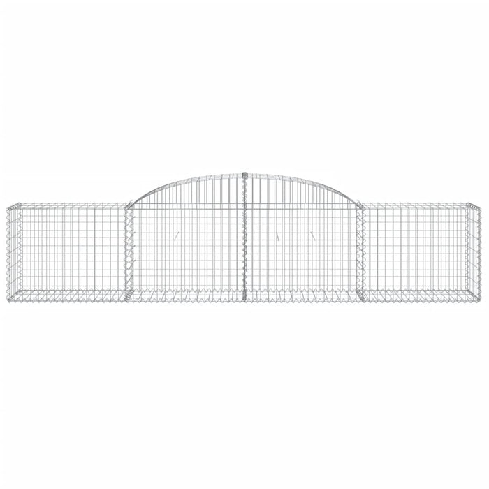 Cesti Gabbioni ad Arco 15 pz 300x50x60/80 cm Ferro Zincato 3146677