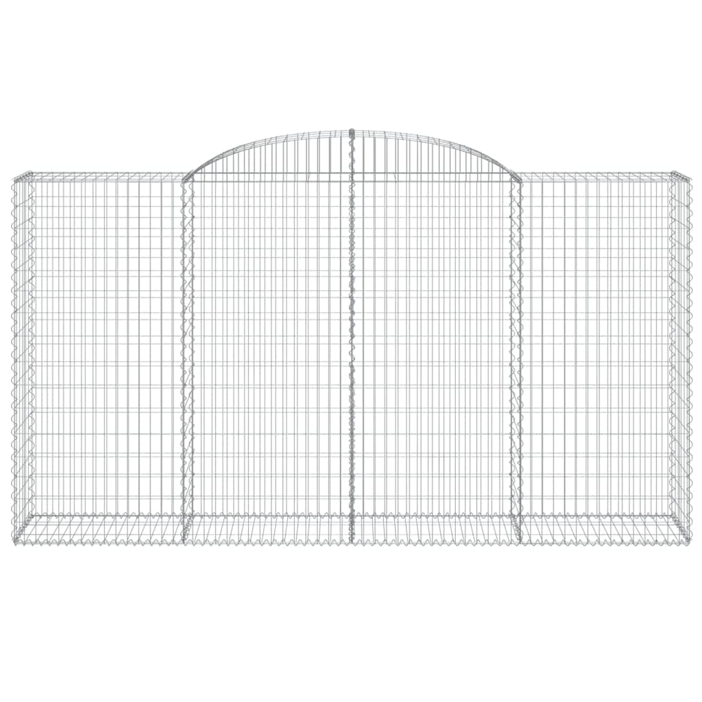 Cesti Gabbioni ad Arco 3 pz 300x50x160/180 cm Ferro Zincato 3146756