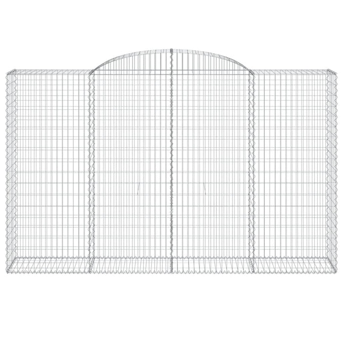 Cesti Gabbioni ad Arco 4 pz 300x50x180/200 cm Ferro Zincato 3146775
