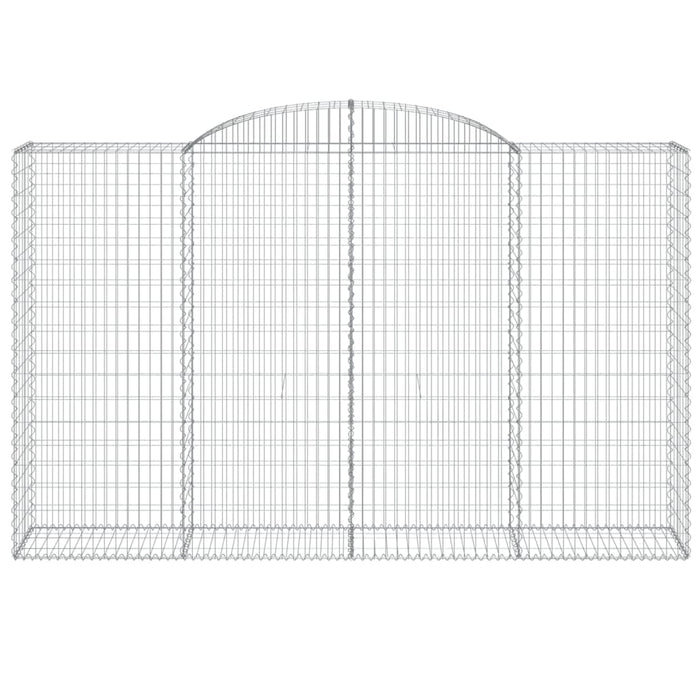 Cesti Gabbioni ad Arco 12 pz 300x50x180/200 cm Ferro Zincato 3146783