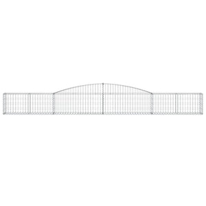 Cesti Gabbioni ad Arco 6 pz 400x30x40/60 cm Ferro Zincato 3146831