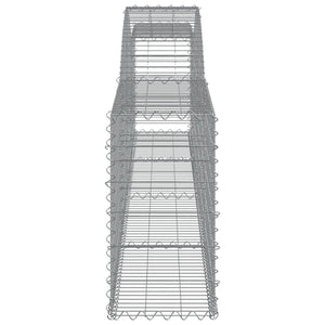 Cesti Gabbioni ad Arco 2 pz 400x30x60/80 cm Ferro Zincato 3146840