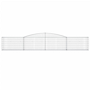 Cesti Gabbioni ad Arco 8 pz 400x30x60/80 cm Ferro Zincato 3146846