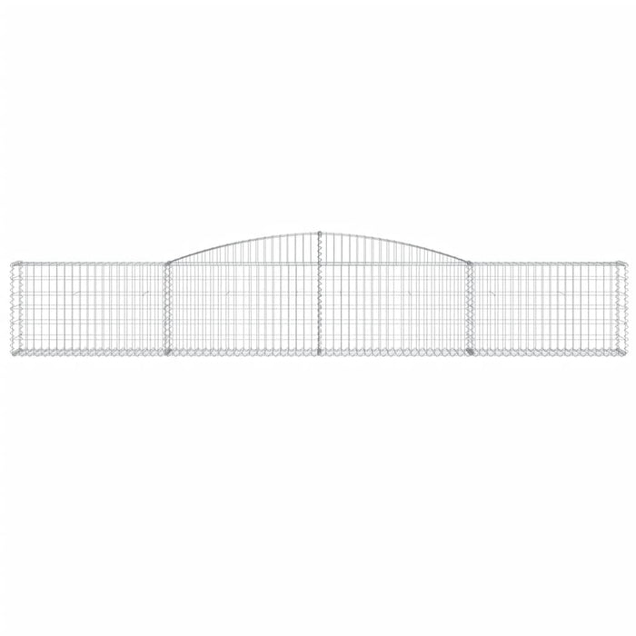 Cesti Gabbioni ad Arco 8 pz 400x30x60/80 cm Ferro Zincato 3146846