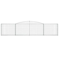 Cesti Gabbioni ad Arco 6 pz 400x30x80/100 cm Ferro Zincato 3146857