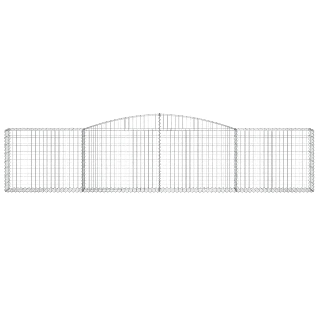 Cesti Gabbioni ad Arco 6 pz 400x30x80/100 cm Ferro Zincato