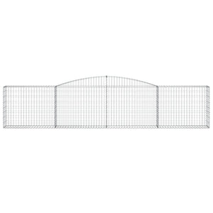 Cesti Gabbioni ad Arco 7 pz 400x30x80/100 cm Ferro Zincato 3146858