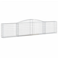 Cesti Gabbioni ad Arco 15 pz 400x30x80/100 cm Ferro Zincato 3146862