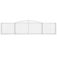 Cesti Gabbioni ad Arco 15 pz 400x30x80/100 cm Ferro Zincato