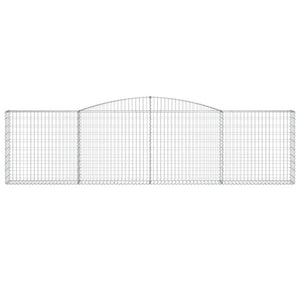 Cesti Gabbioni ad Arco 6 pz 400x30x100/120 cm Ferro Zincato 3146870