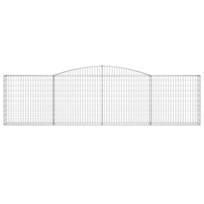 Cesti Gabbioni ad Arco 6 pz 400x30x100/120 cm Ferro Zincato 3146870