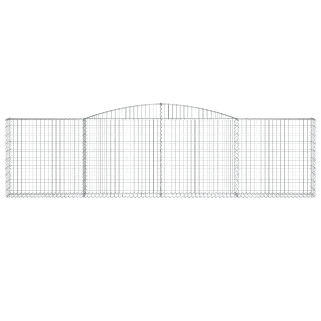 Cesti Gabbioni ad Arco 8 pz 400x30x100/120 cm Ferro Zincato 3146872