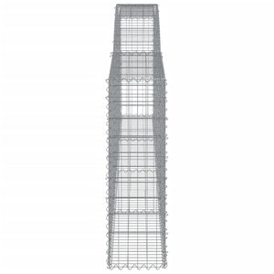 Cesti Gabbioni ad Arco 9 pz 400x30x100/120 cm Ferro Zincato 3146873