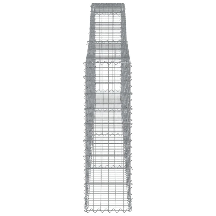 Cesti Gabbioni ad Arco 10 pz 400x30x100/120 cm Ferro Zincato 3146874