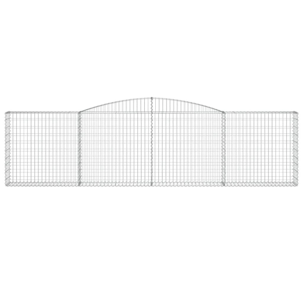 Cesti Gabbioni ad Arco 25 pz 400x30x100/120 cm Ferro Zincato 3146877