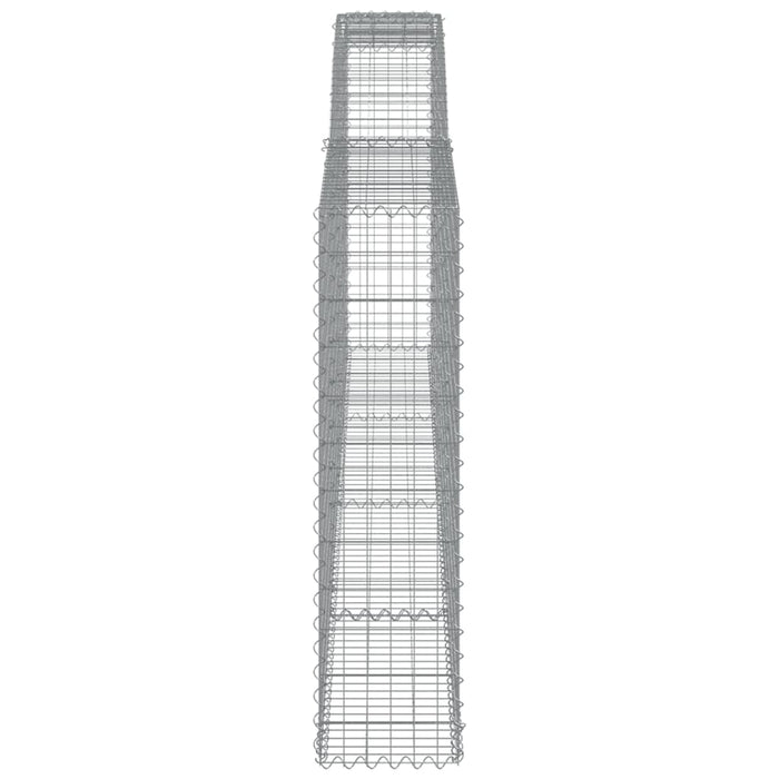 Cesti Gabbioni ad Arco 9 pz 400x30x120/140 cm Ferro Zincato 3146886