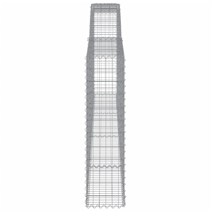 Cesti Gabbioni ad Arco 10 pz 400x30x120/140 cm Ferro Zincato 3146887
