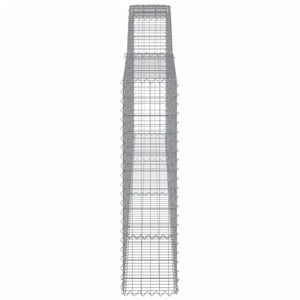 Cesti Gabbioni ad Arco 10 pz 400x30x120/140 cm Ferro Zincato 3146887