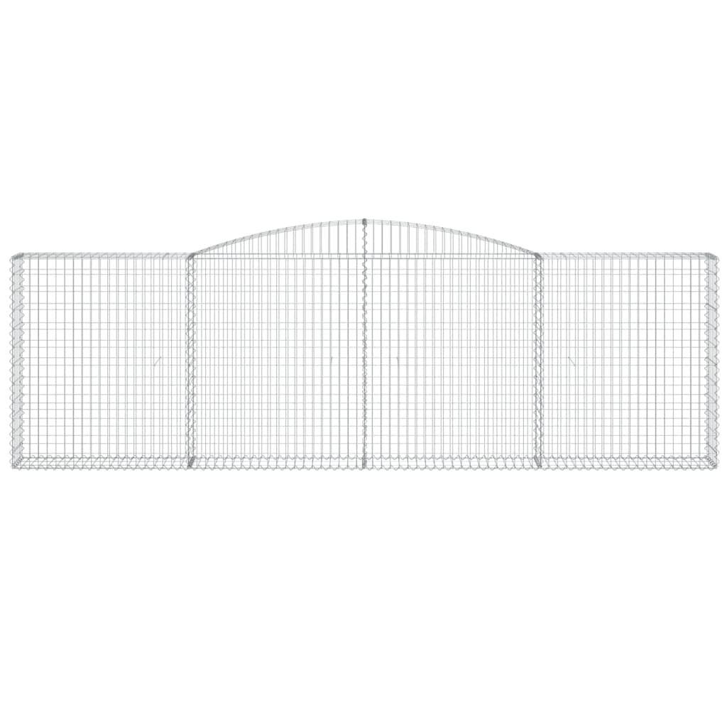 Cesti Gabbioni ad Arco 15 pz 400x30x120/140 cm Ferro Zincato