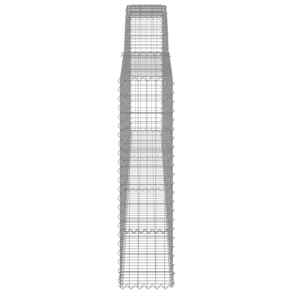 Cesti Gabbioni ad Arco 25 pz 400x30x120/140 cm Ferro Zincato 3146890