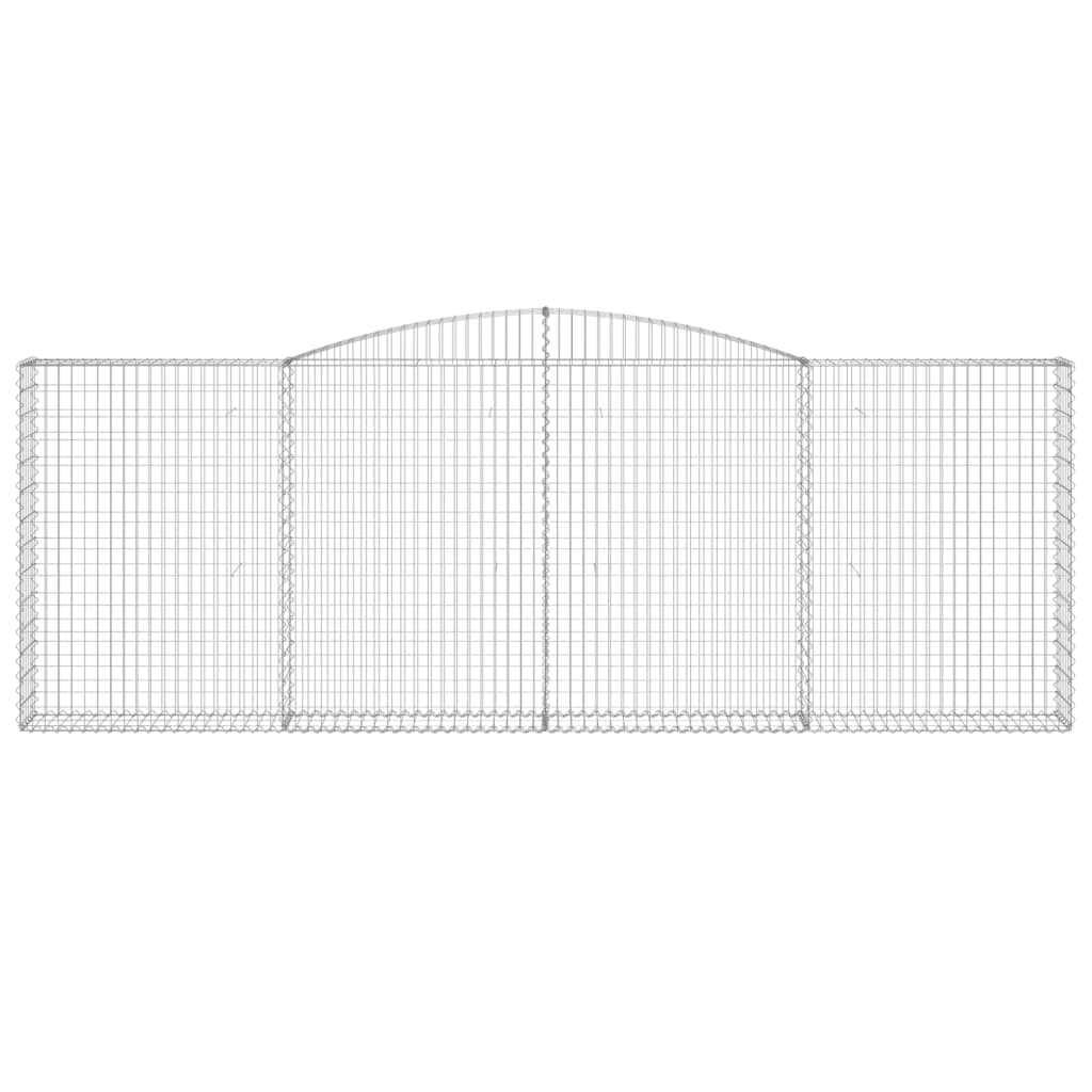 Cesti Gabbioni ad Arco 2 pz 400x30x140/160 cm Ferro Zincato 3146892