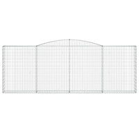 Cesti Gabbioni ad Arco 2 pz 400x30x140/160 cm Ferro Zincato 3146892