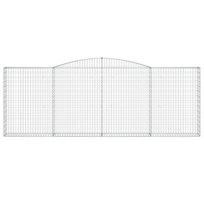 Cesti Gabbioni ad Arco 2 pz 400x30x140/160 cm Ferro Zincato 3146892