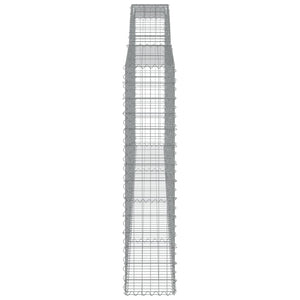 Cesti Gabbioni ad Arco 2 pz 400x30x140/160 cm Ferro Zincato 3146892