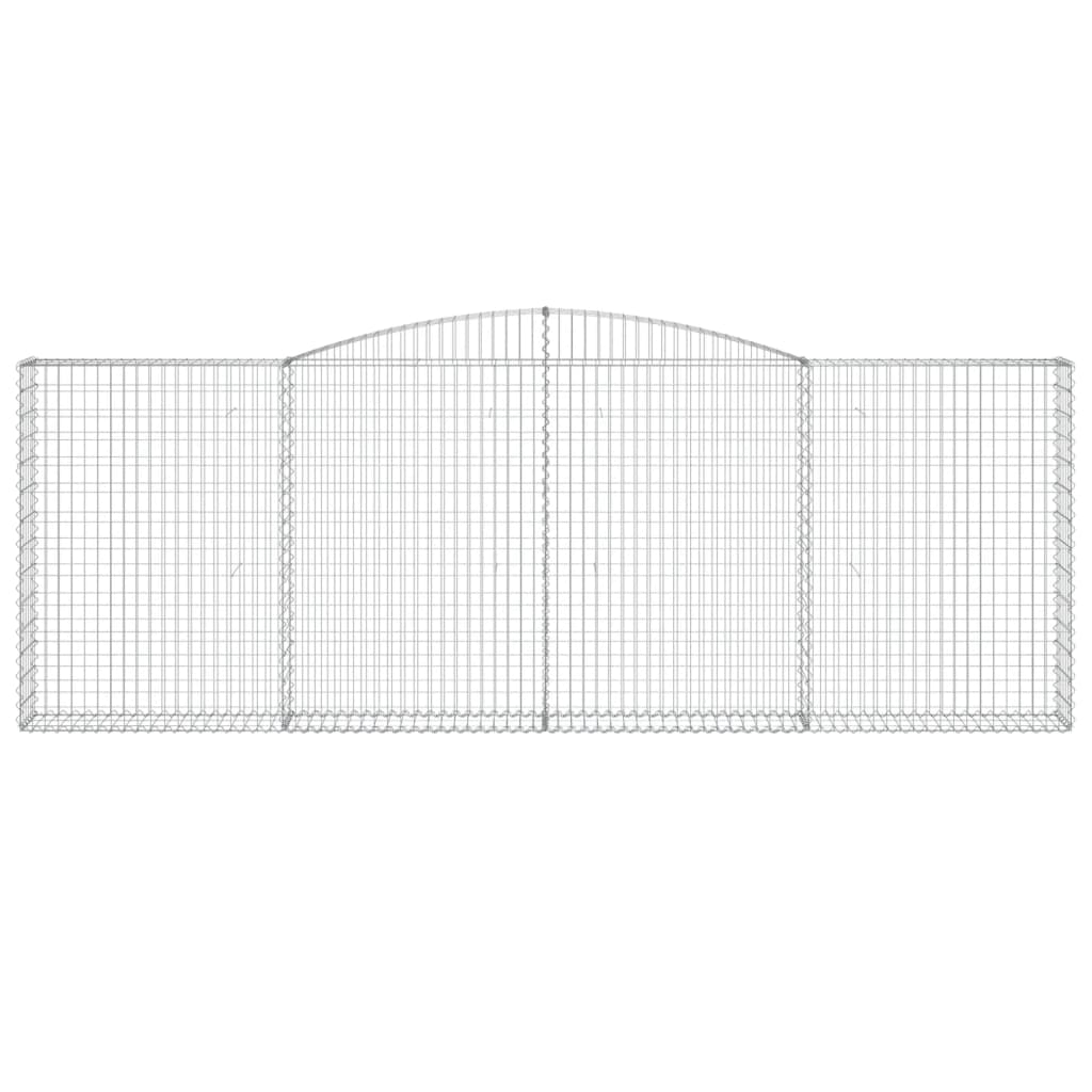 Cesti Gabbioni ad Arco 4 pz 400x30x140/160 cm Ferro Zincato 3146894