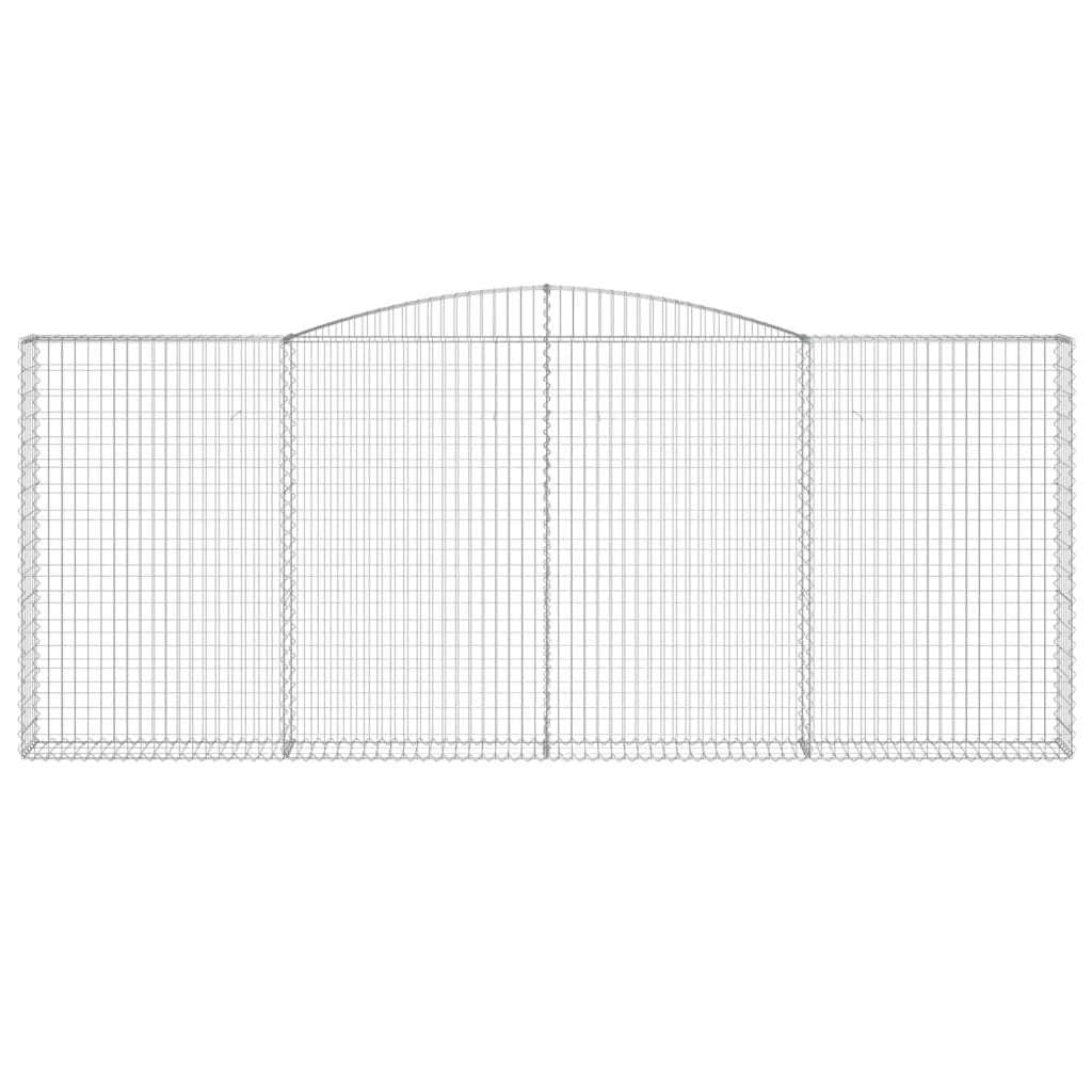 Cesti Gabbioni ad Arco 2 pz 400x30x160/180 cm Ferro Zincato 3146905