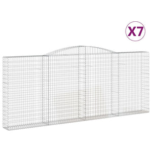 Cesti Gabbioni ad Arco 7 pz 400x30x160/180 cm Ferro Zincato