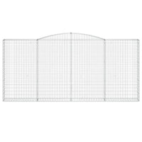 Cesti Gabbioni ad Arco 2 pz 400x30x180/200 cm Ferro Zincato 3146918