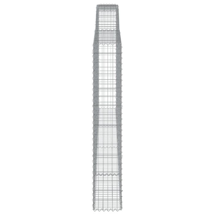 Cesti Gabbioni ad Arco 2 pz 400x30x180/200 cm Ferro Zincato 3146918