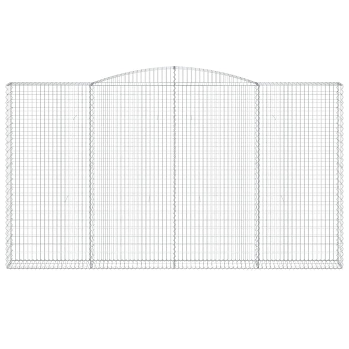 Cesti Gabbioni ad Arco 4 pz 400x30x220/240 cm Ferro Zincato