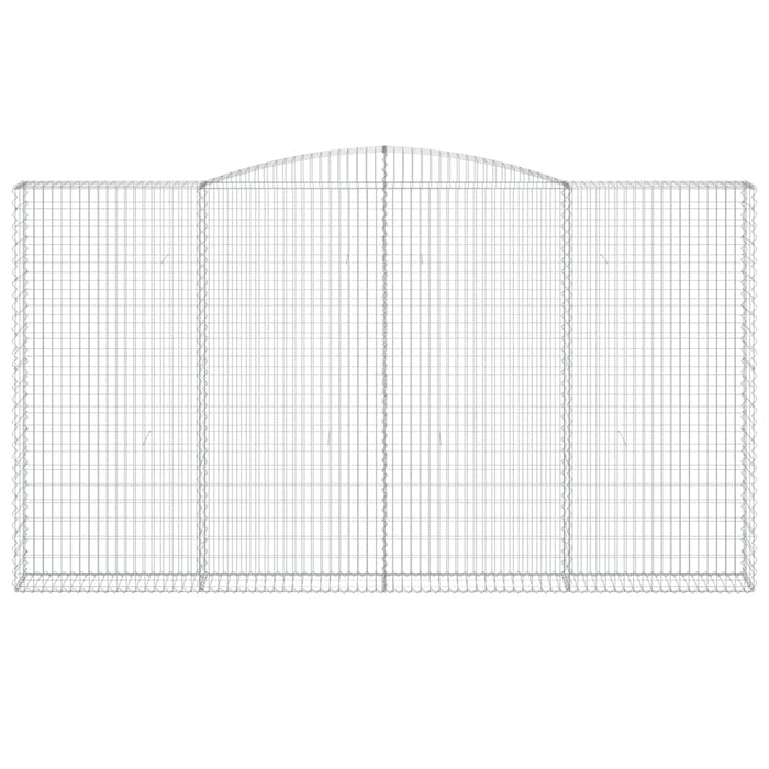 Cesti Gabbioni ad Arco 7 pz 400x30x220/240 cm Ferro Zincato 3146949